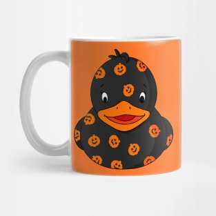 Pumpkin Pattern Rubber Duck Mug